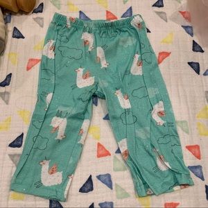 Kids jumping llamas pants pajamas, 12m
